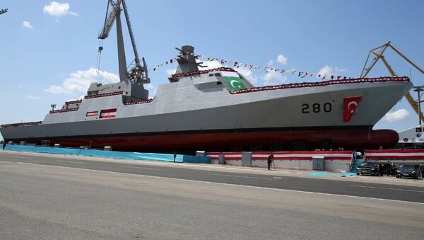 Corveta PNS Babur construída pela Turquia para a Marinha do Paquistão é lançada em Istambul  - Sputnik Brasil