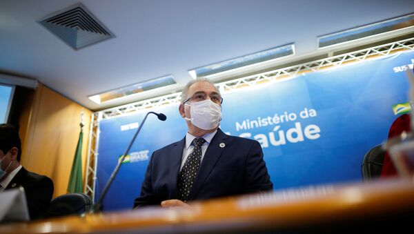 Ministro da Saúde Marcelo Queiroga durante coletiva de imprensa, 18 de agosto de 2021 - Sputnik Brasil