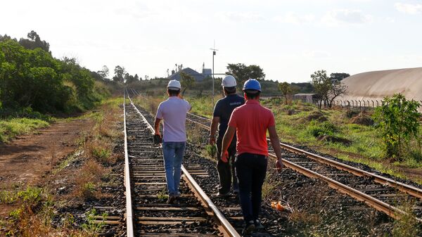 Trecho da ferrovia Norte-Sul, em Anápolis, Goiás - Sputnik Brasil