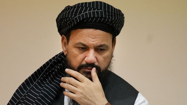 Mohammad Naim, representante oficial do Talibã, durante coletiva de imprensa em Moscou, 9 de julho 2021 - Sputnik Brasil
