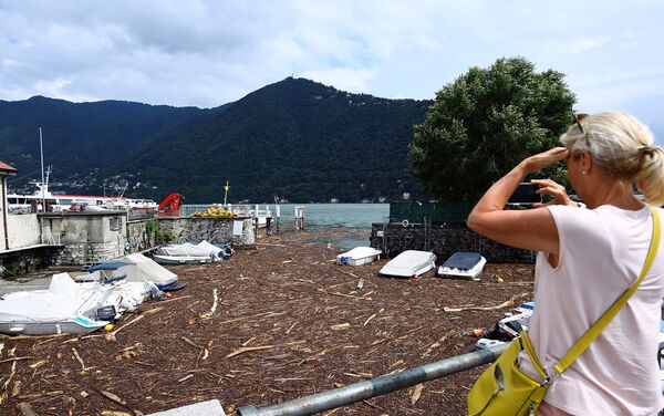 Inundações atingiram cidades ao redor do lago Como, no noroeste da Itália, 27 de julho de 2021 - Sputnik Brasil
