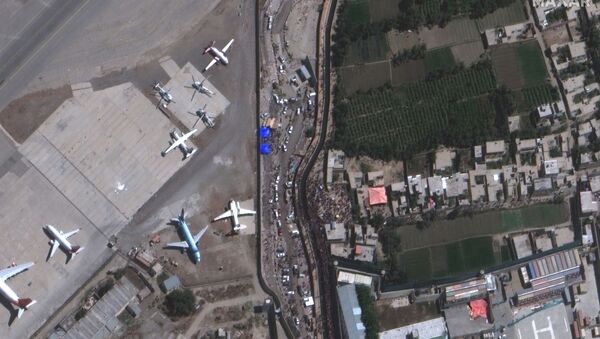 Portão da Abadia no Aeroporto Internacional Hamid Karzai, em Cabul, Afeganistão, 24 de agosto de 2021 - Sputnik Brasil