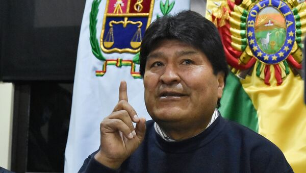 Ex-presidente da Bolívia Evo Morales durante coletiva de imprensa em Cochabamba, Bolívia, 18 de agosto de 2021 - Sputnik Brasil