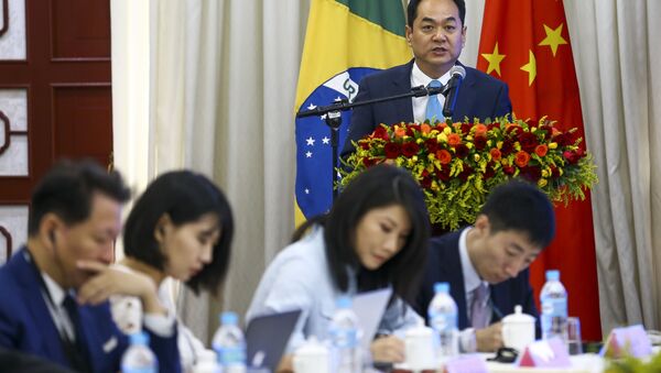 O embaixador da China, Yang Wanming, durante o Fórum de Think Tanks China-Brasil, Brasília, 27 de abril de 2019 - Sputnik Brasil
