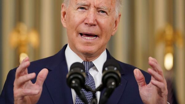 Joe Biden, presidente dos EUA, comenta Relatório de Empregos de agosto na Casa Branca em Washington, EUA, 3 de setembro de 2021 - Sputnik Brasil