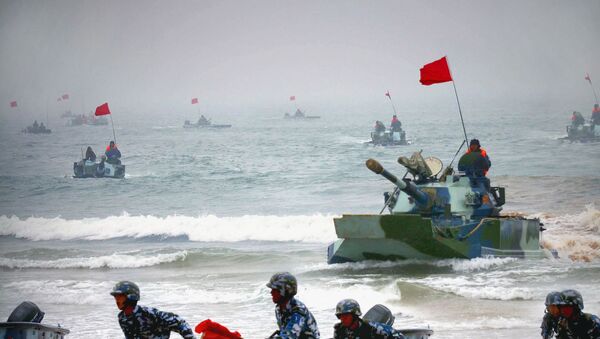 Exercícios militares celebrados na província de Shandong, na China - Sputnik Brasil