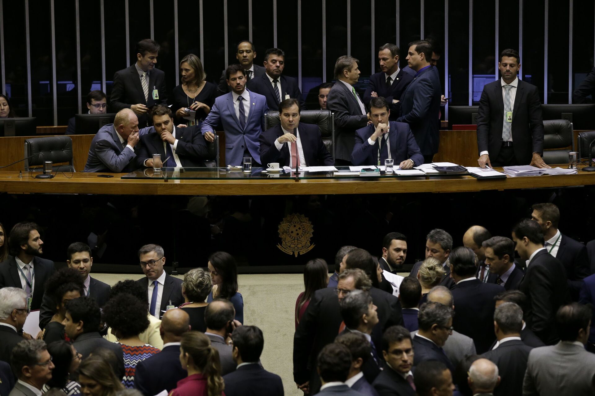 Plenário da Câmara durante votação de projeto de lei que tipifica o crime de terrorismo, Brasília, 27 de fevereiro de 2019 - Sputnik Brasil, 1920, 09.11.2021
