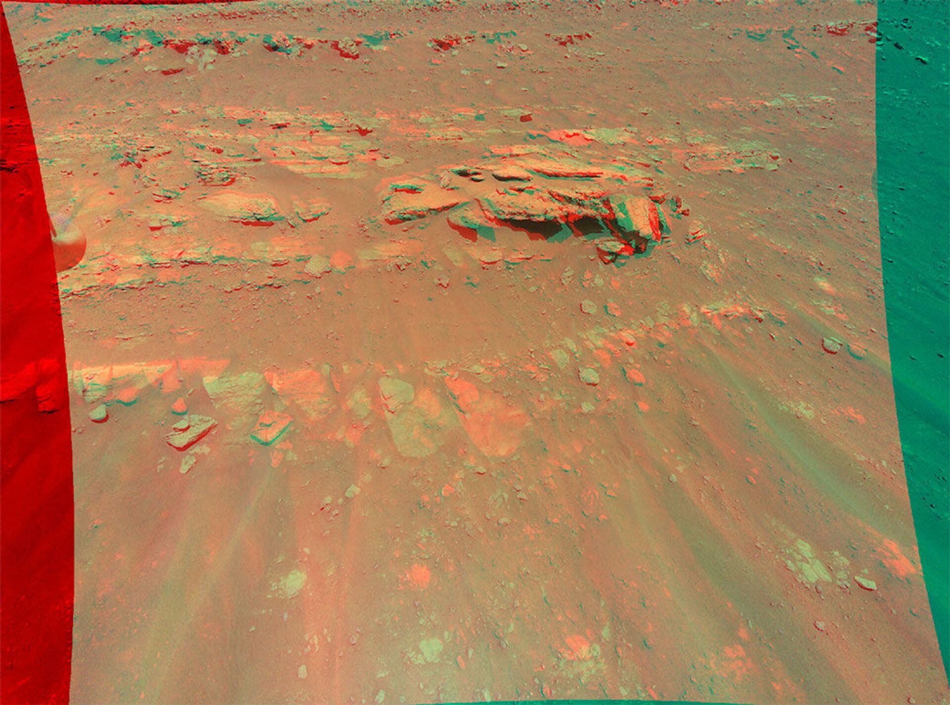 Vista 3D do monte rochoso Faillefeu em Marte  - Sputnik Brasil, 1920, 09.11.2021