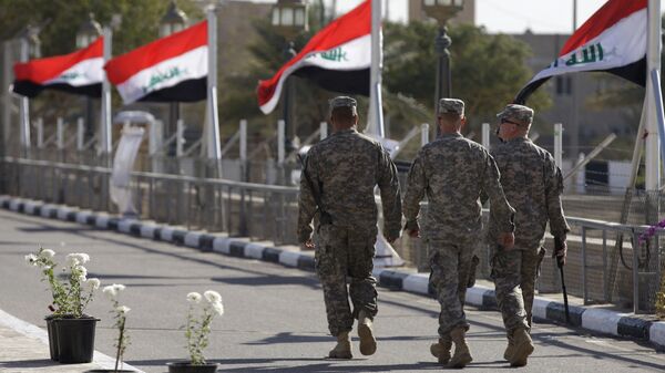 Militares dos EUA na Camp Victory, base militar do país no Iraque (foto de arquivo) - Sputnik Brasil