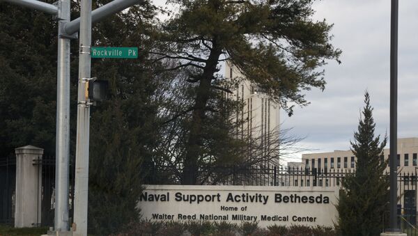 Portão dois do Hospital Militar Nacional Walter Reed, na base militar em Bethesda, Maryland, EUA. Foto de arquivo - Sputnik Brasil