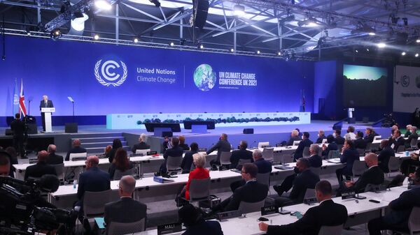 Sir David Attenborough discursa na cerimônia de abertura da Conferência das Nações Unidas sobre Mudança Climática (COP26) em Glasgow, Escócia, Grã-Bretanha, 1 de novembro de 2021 - Sputnik Brasil