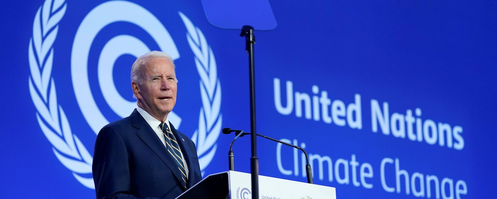Presidente dos EUA, Joe Biden, discursa na Conferência das Nações Unidas sobre Mudança Climática em Glasgow, Reino Unido, 1º de novembro de 2021 - Sputnik Brasil, 1920, 02.11.2021