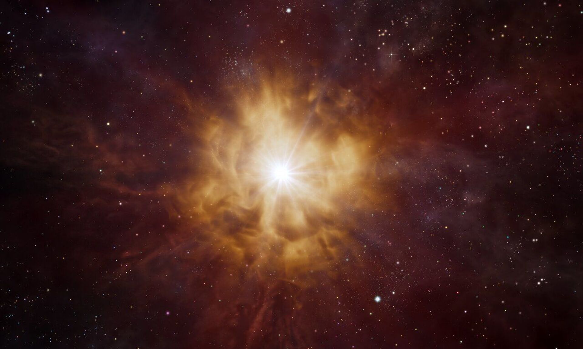 Representação artística mostra o núcleo brilhante de uma estrela Wolf–Rayet - Sputnik Brasil, 1920, 09.11.2021