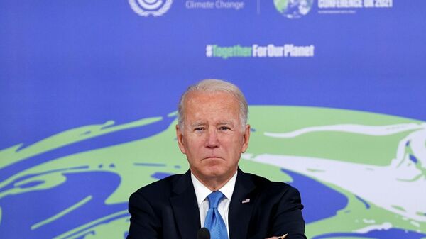 Joe Biden, presidente dos EUA, na reunião da iniciativa Reconstruir um Mundo Melhor (B3W, na sigla em inglês) durante a COP26 em Glasgow, Escócia, Reino Unido, 2 de novembro de 2021 - Sputnik Brasil