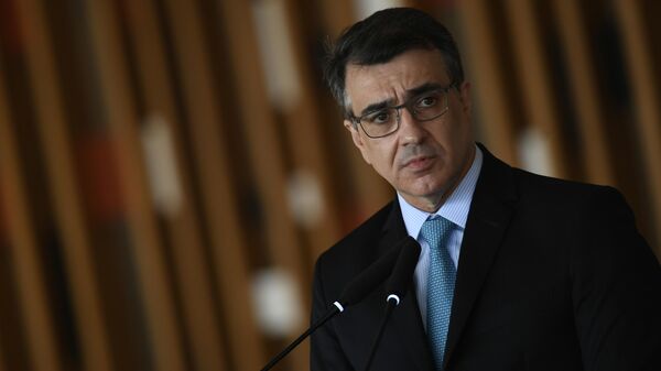 O ministro das Relações Exteriores, Carlos Alberto Franco França, durante reunião no Palácio do Itamaraty,  5 de novmebro de 2021 - Sputnik Brasil