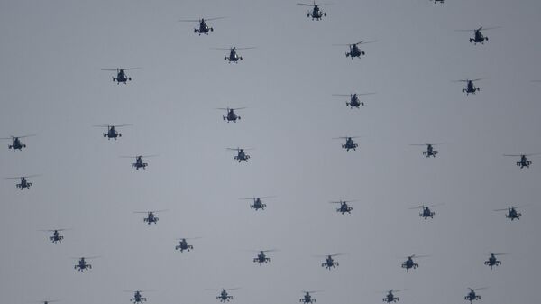 Helicópteros militares chineses - Sputnik Brasil