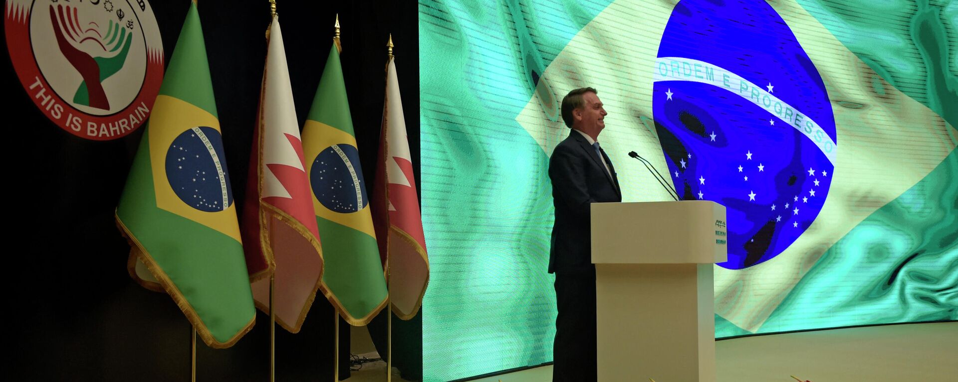 Presidente Jair Bolsonaro discursa em Bahrein, 16 de novembro de 2021 - Sputnik Brasil, 1920, 18.11.2021