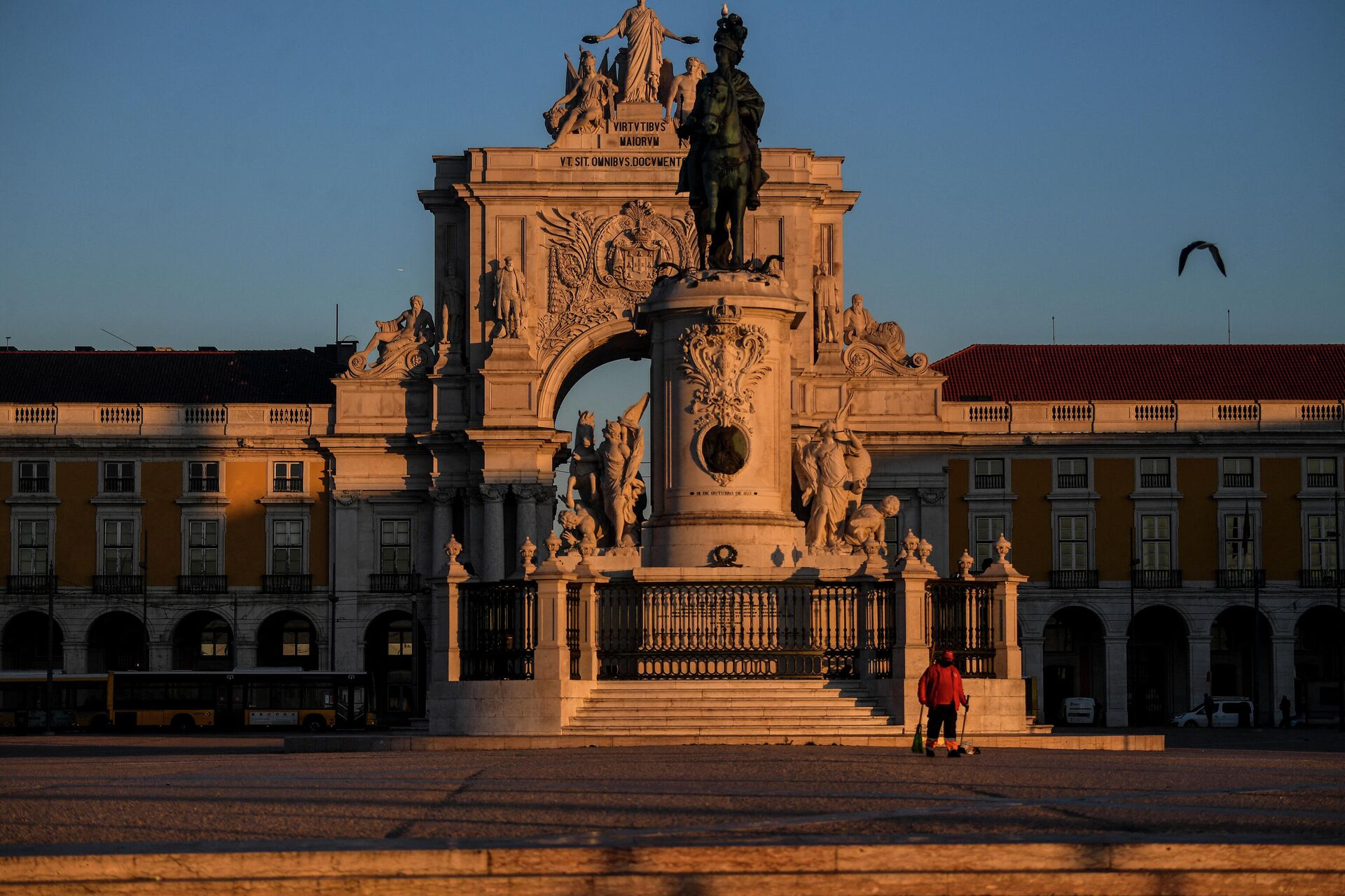 Praça do Comércio, em Lisboa, Portugal, em 15 de janeiro de 2021 - Sputnik Brasil, 1920, 22.11.2021