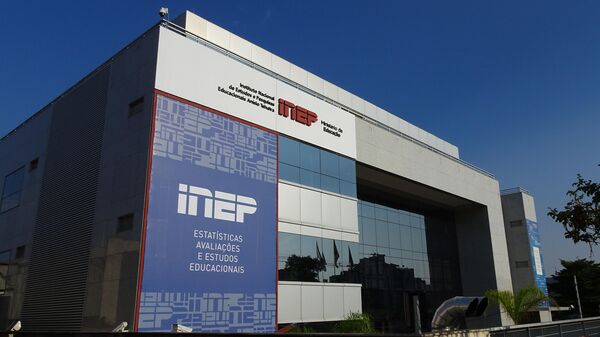 Vista da sede do Instituto Nacional de Estudos e Pesquisas Educacionais Anísio Teixeira - INEP, no Setor Sudoeste, em Brasília - Sputnik Brasil