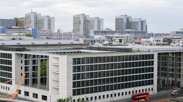 Panorama do prédio do Ministério das Relações Exteriores da Alemanha (em primeiro plano) em Berlim, Alemanha, 17 de outubro de 2021 - Sputnik Brasil