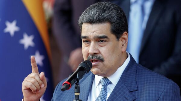 Presidente da Venezuela, Nicolás Maduro, em Caracas, na Venezuela, no dia 15 de outubro de 2021 - Sputnik Brasil