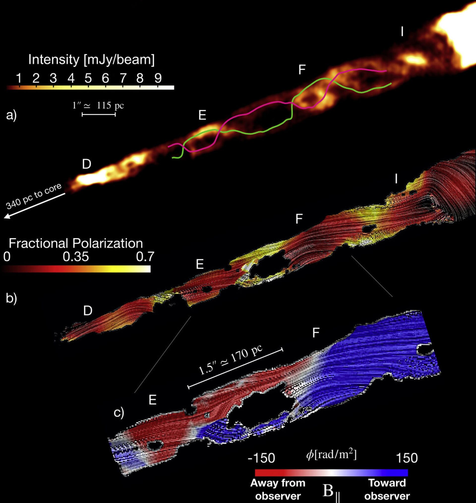Uma análise das propriedades de polarização no jato cônico de Messier 87 revelando uma configuração de campo magnético helicoidal - Sputnik Brasil, 1920, 10.12.2021
