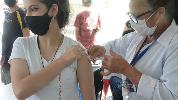  Vacinação contra a Covid-19 na UBS Vila Rio de Janeiro em Guarulhos SP, 16 de novembro de 2021  - Sputnik Brasil