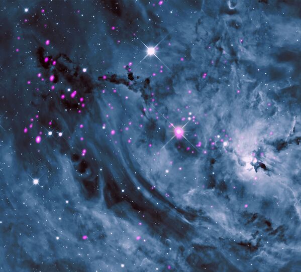 Nebulosa Laguna, conhecida também como Messier 8 ou NGC 6523, uma nuvem de gás e poeira gigante. - Sputnik Brasil