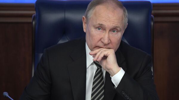 Presidente russo Vladimir Putin, 21 de dezembro de 2021 - Sputnik Brasil