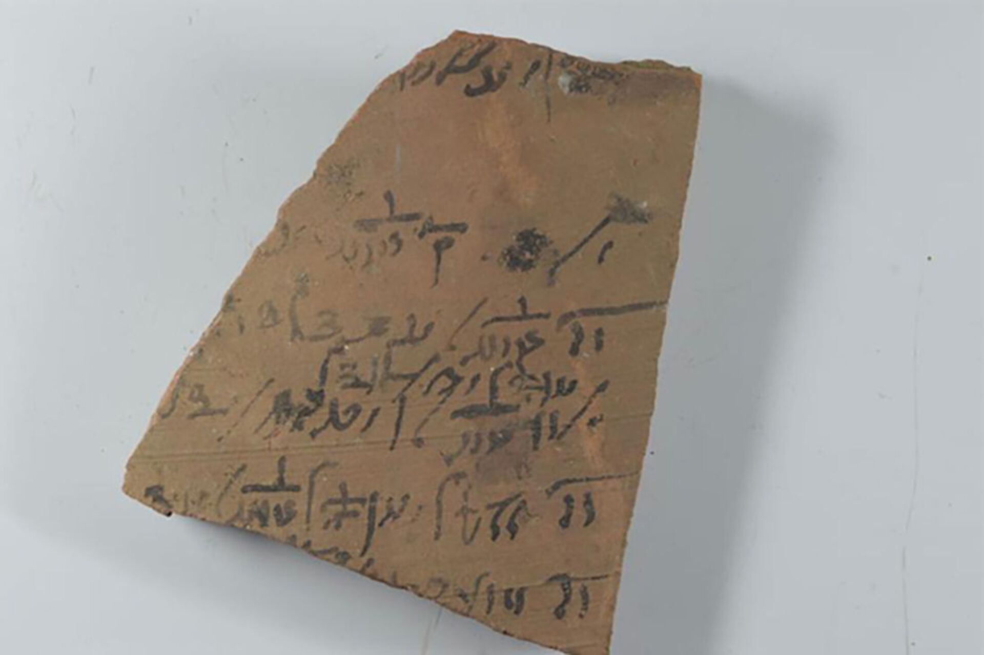Fragmentos de vasos de barro com inscrições, descobertos durante escavações em Al-Sheikh Hamad, no Egito 
 - Sputnik Brasil, 1920, 23.12.2021