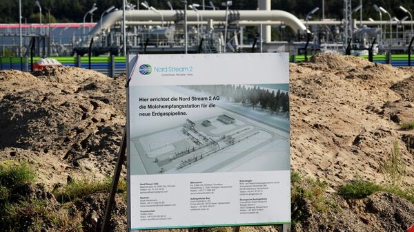 Aterro sanitário do gasoduto Nord Stream 2 (Corrente do Norte 2) sobre o mar Báltico em Lubmin, Alemanha, 10 de setembro de 2020 - Sputnik Brasil