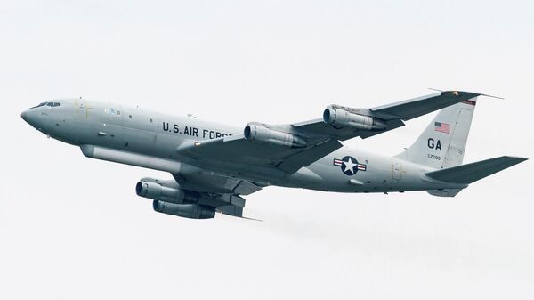 Avião E-8 Joint Stars em voo (imagem de arquivo) - Sputnik Brasil
