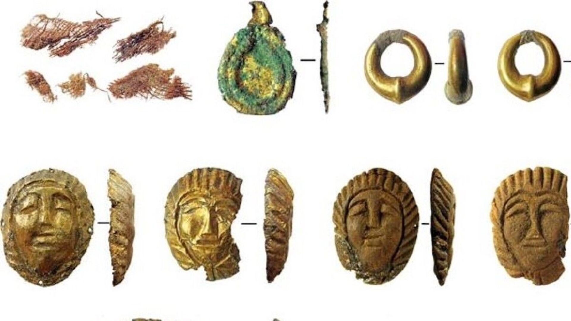 Objetos recuperados da tumba de garota encontrada no Cazaquistão - Sputnik Brasil, 1920, 30.12.2021