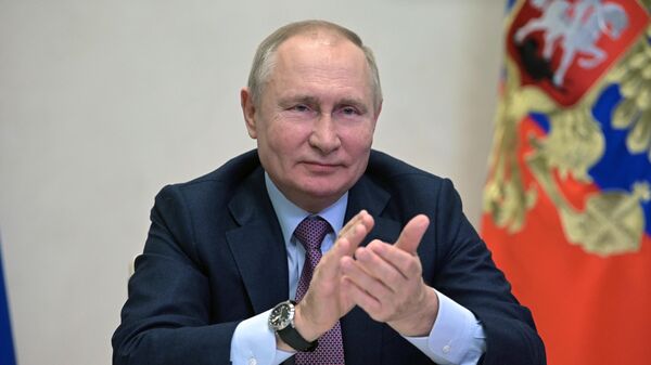 Presidente russo, Vladimir Putin, na foto de 24 de dezembro de 2021 - Sputnik Brasil