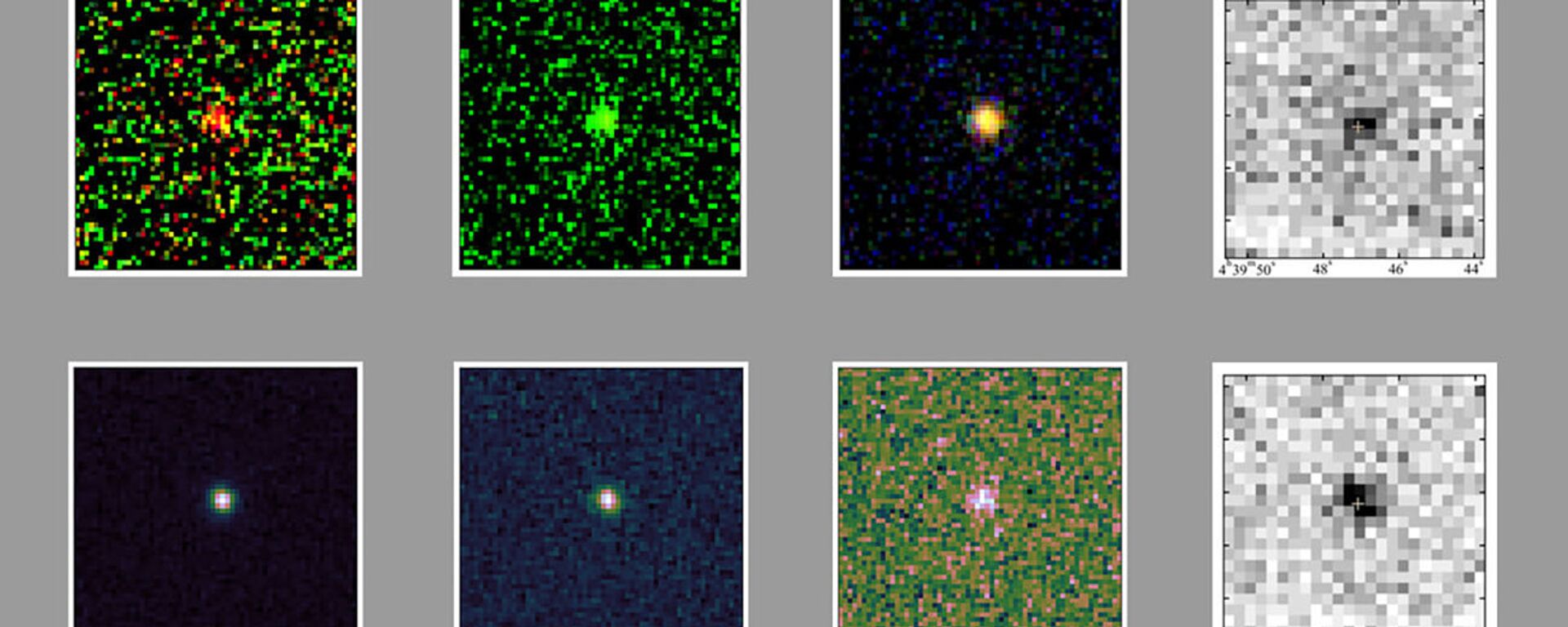 Quasar J0439 + 1634  em diferentes regiões do espectro de ondas - Sputnik Brasil, 1920, 31.12.2021