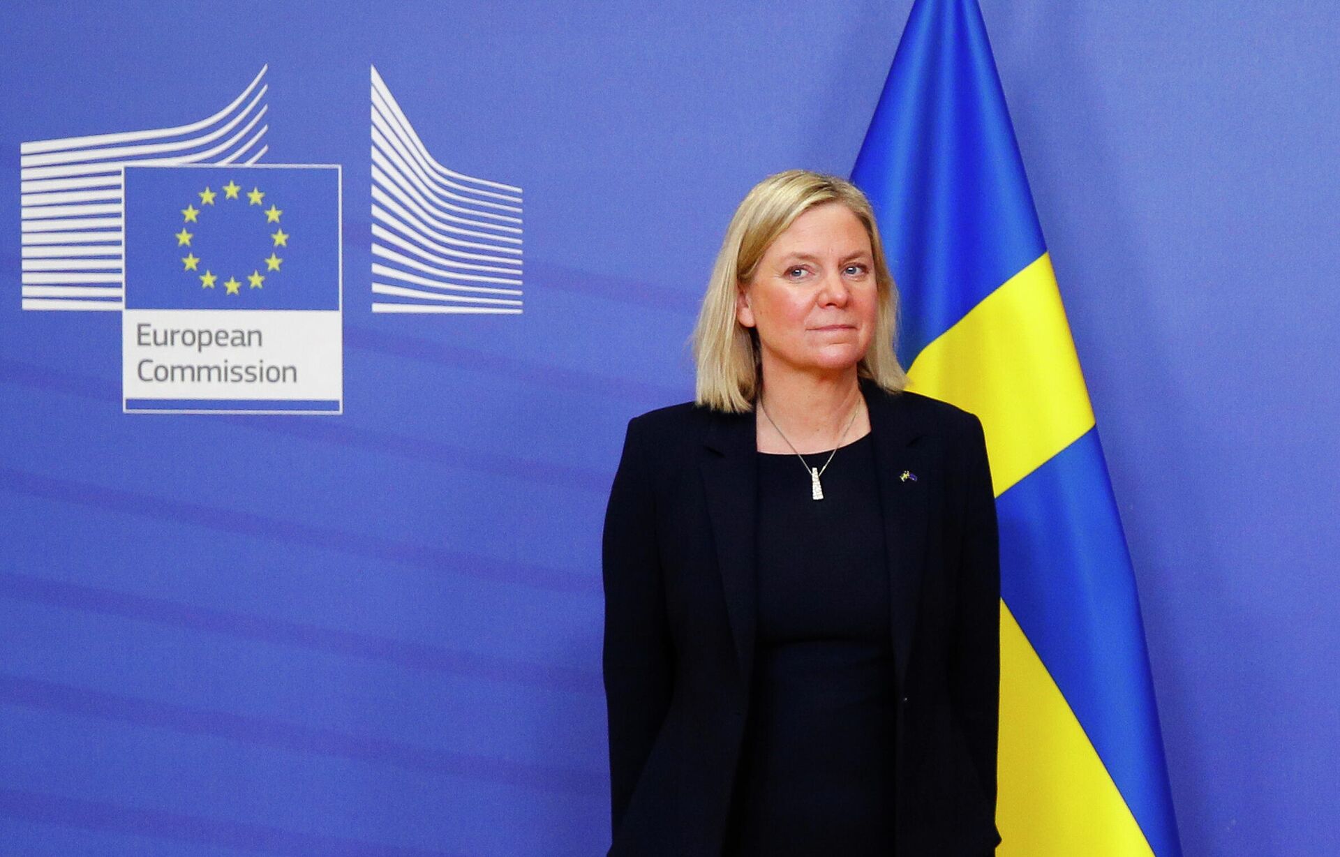 A primeira-ministra da Suécia, Magdalena Andersson, na Comissão Europeia em Bruxelas, na Bélgica, em 10 de dezembro de 2021 - Sputnik Brasil, 1920, 15.04.2022