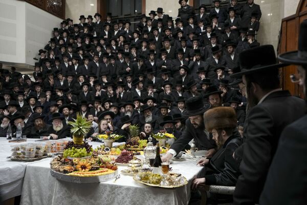 Judeus ultraortodoxos hassídicos celebram festa judaica Tu Bishvat ou Ano Novo das Ávores. - Sputnik Brasil