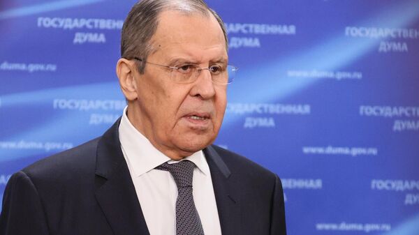 Ministro das Relações Exteriores da Rússia, Sergei Lavrov, falando na Duma de Estado (Parlamento) da Rússia
 - Sputnik Brasil