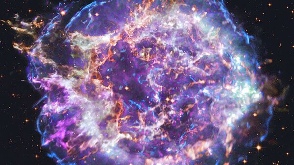 Remanescente de supernova na constelação da Cassiopeia  - Sputnik Brasil