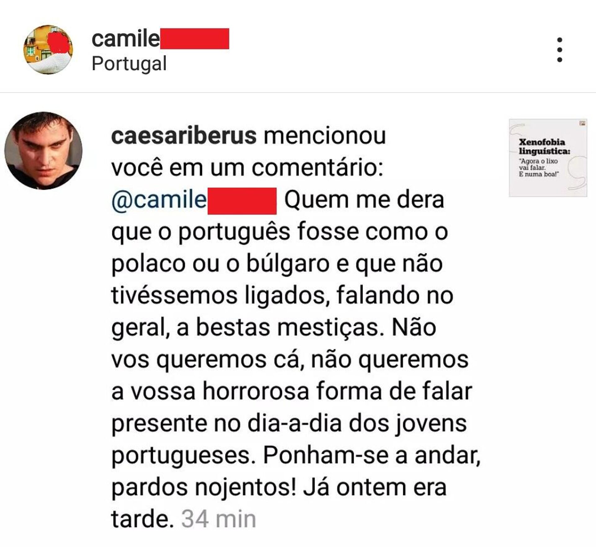 Discurso de ódio contra a fotógrafa carioca Camile Braga no Instagram - Sputnik Brasil, 1920, 08.02.2022