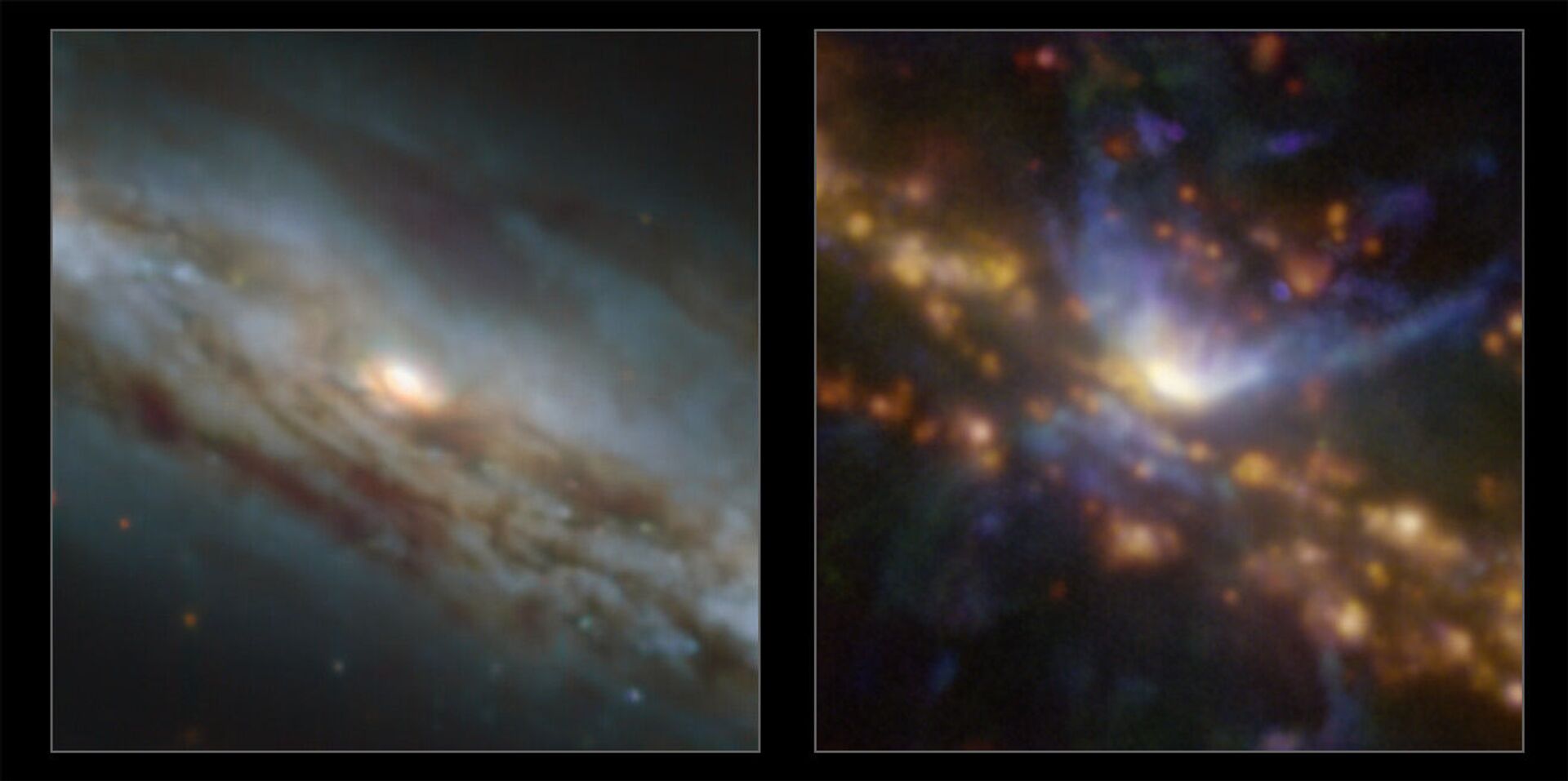 Buraco negro supermassivo, localizado no centro da galáxia espiral NGC 7582, a aproximadamente 70 milhões de anos-luz de distância da Terra - Sputnik Brasil, 1920, 10.02.2022