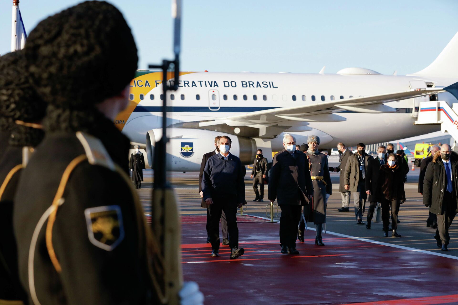 Presidente Jair Bolsonaro chega a Moscou, 15 de fevereiro de 2022 - Sputnik Brasil, 1920, 15.02.2022
