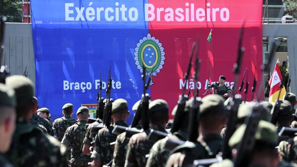 Solenidade comemorativa ao Dia do Exército Brasileiro no Comando Militar do Sudeste, em 18 de abril de 2019 - Sputnik Brasil