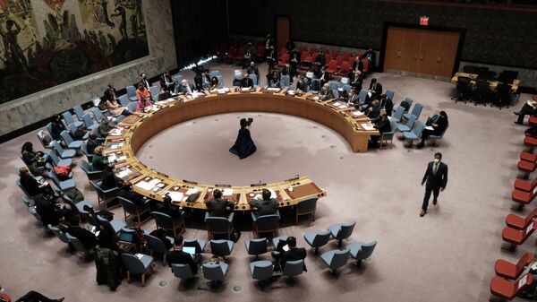 Reunião do Conselho de Segurança das Nações Unidas para discutir a situação entre da Ucrânia, em 31 de janeiro de 2022, na cidade de Nova York - Sputnik Brasil
