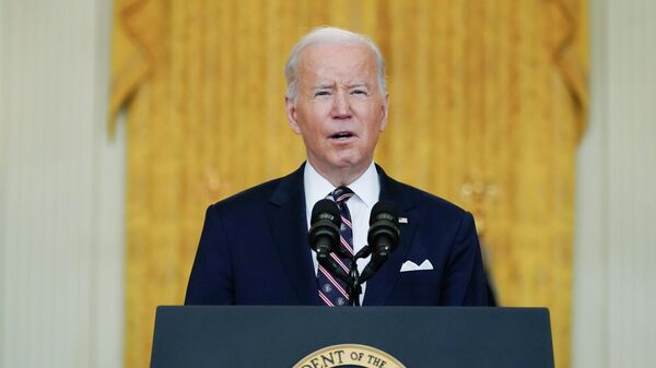 Joe Biden fala sobre a Ucrânia na Casa Branca, Washington, 22 de fevereiro de 2022 - Sputnik Brasil