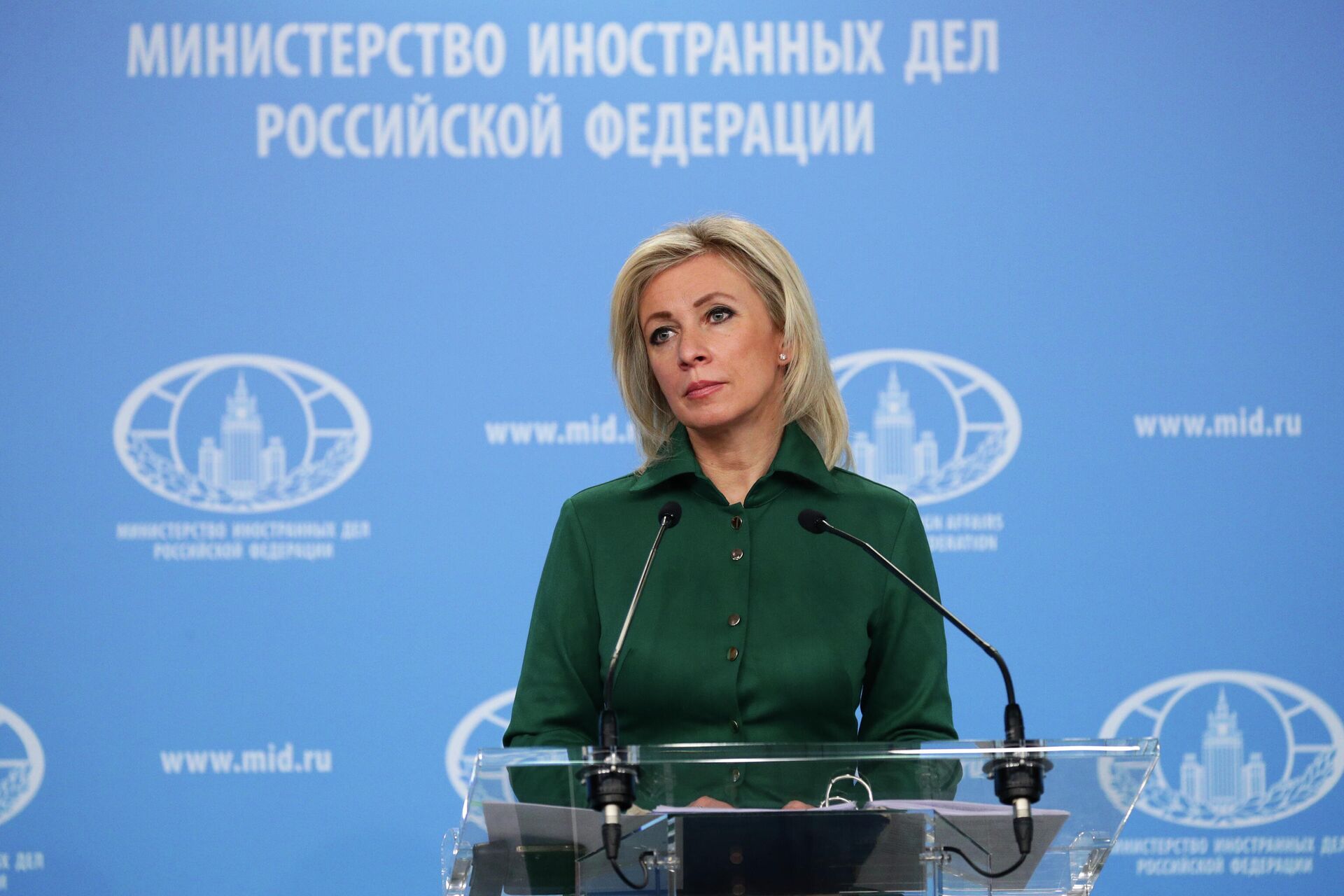 A representante oficial do Ministério das Relações Exteriores da Rússia, Maria Zakharova, fala durante briefing sobre política externa, em Moscou, na Rússia, em 20 de janeiro de 2022 - Sputnik Brasil, 1920, 05.03.2022