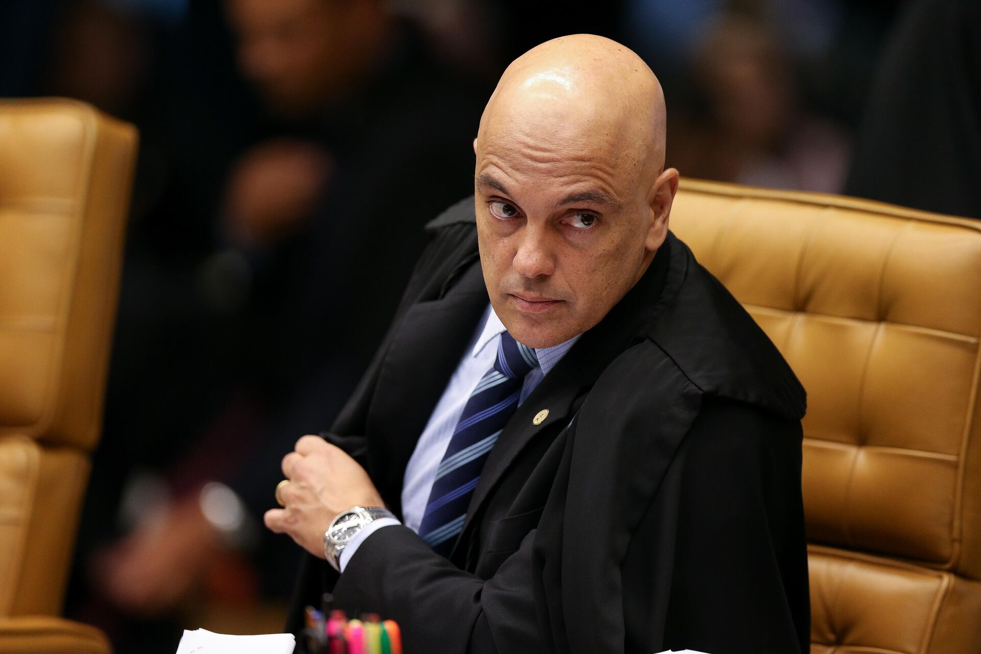 Em Brasília, o ministro do Supremo Tribunal Federal (STF), Alexandre de Moraes, participa de reunião, em 21 de março de 2019 - Sputnik Brasil, 1920, 20.03.2022