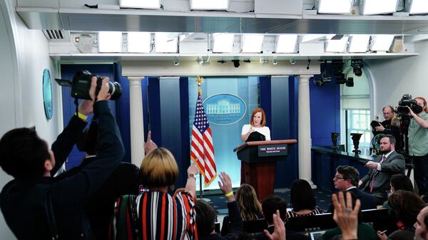 Secretária de imprensa da Casa Branca, Jen Psaki, durante briefing, Washington, 14 de março de 2022 - Sputnik Brasil