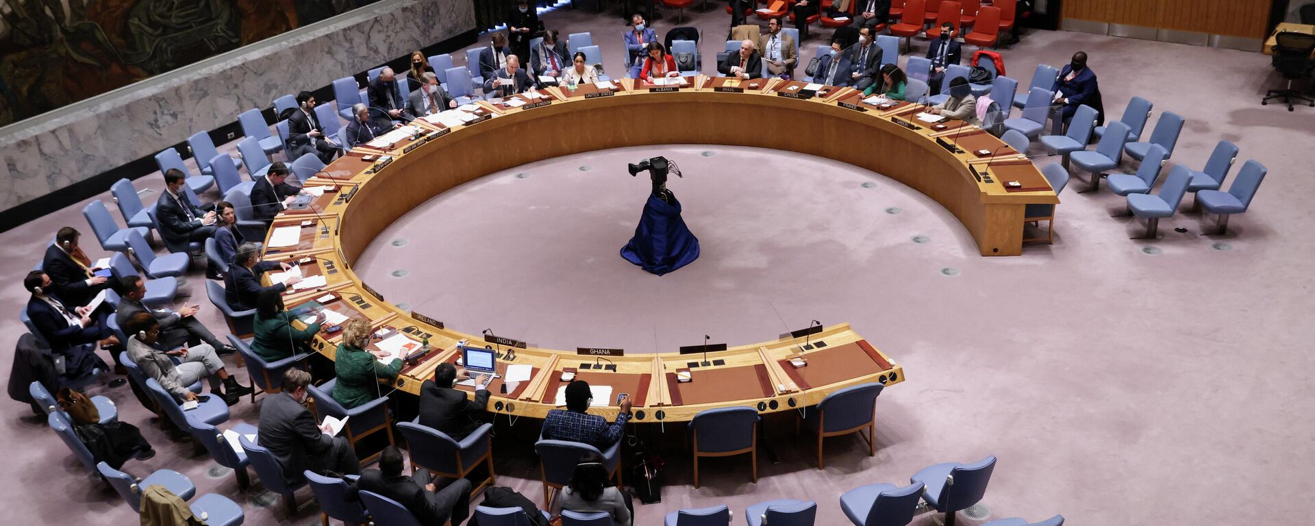 Panorama do Conselho de Segurança das Nações Unidas durante reunião em Nova York, EUA, 14 de março de 2022 - Sputnik Brasil, 1920, 15.03.2022
