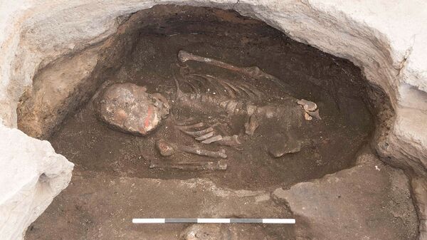 Esqueleto de indivíduo do sexo masculino e idade entre 35 e 50 anos - Sputnik Brasil
